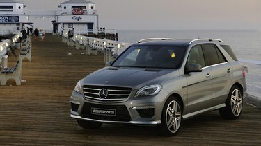 Rumour has it the Mercedes-Benz M-Class SUV, pictured here, will become the GLE-Class at this year's L.A. Auto Show.