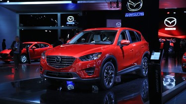 The 2016 Mazda CX-5 at the Los Angeles Auto Show.