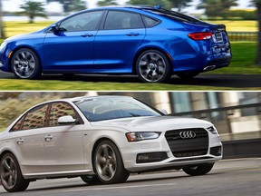 If you want the Audi A4, below, the Chrysler 200 C AWD, top, is a more affordable option.
