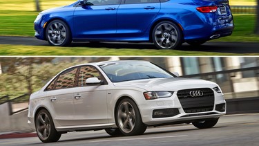 If you want the Audi A4, below, the Chrysler 200 C AWD, top, is a more affordable option.