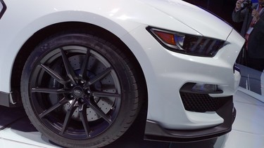 The 2016 Ford Shelby Mustang GT350 at the Los Angeles Auto Show.
