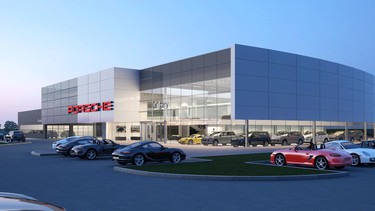 Porsche Centre Calgary has plans to build a 36,000 sq. ft. outlet in Meadows Mile, a high-end auto mall that sits on the ridge overlooking Deerfoot Meadows. Planned dealers include Ferrari, Maserati and Lamborghini.