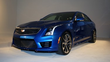 The 2016 Cadillac ATS-V at the Los Angeles Auto Show.