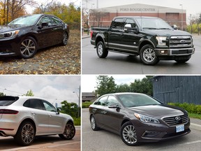 The Subaru Legacy, Ford F-150, Porsche Macan and Hyundai Sonata are all category winners and are in the running for overall winner.