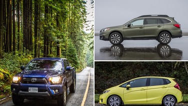 The Toyota Tacoma, Subaru Outback and even the Honda Fit are some of the best cars out there if you're a mountain biker.