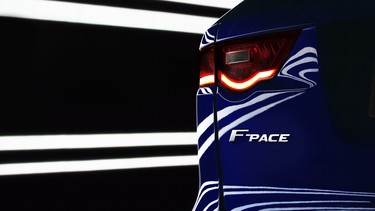 This is the only photo that exists teasing the new Jaguar F-Pace.