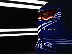 This is the only photo that exists teasing the new Jaguar F-Pace.