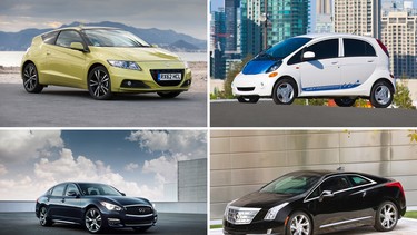 What do the Honda CR-Z, Mitsubishi i-MiEV, Infiniti Q70 and Cadillac ELR have in common? They all have four wheels, and they're all some of the rarest cars on Canadian roads.
