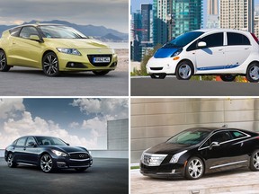 What do the Honda CR-Z, Mitsubishi i-MiEV, Infiniti Q70 and Cadillac ELR have in common? They all have four wheels, and they're all some of the rarest cars on Canadian roads.
