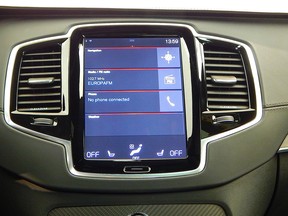 The 2016 Volvo XC90 has a state-of-the art interior, highlighted by a huge tablet-like touchscreen.