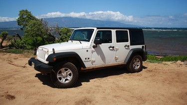 The four-door Jeep Wrangler proved the perfect vehicle for a family off-road outing on the island of Lanai.