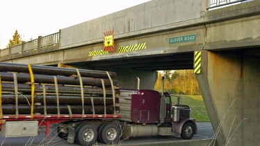 Despite many warning signs, oversized trucks continue to plow into this overpass.