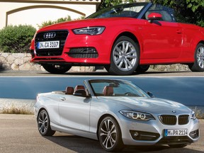 2015 Audi A3 Cabriolet and 2015 BMW 2 Series Cabriolet.
