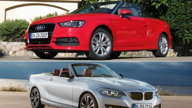 2015 Audi A3 Cabriolet and 2015 BMW 2 Series Cabriolet.