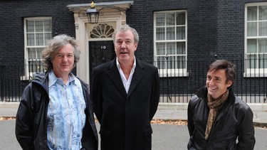 A Nov. 29, 2011 file photo of James May, Richard Hammond and JEremy Clarkson. Rumours suggest they could appear in a new show, known as House of Cars, on Netflix.