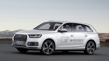 The 2016 Audi Q7 e-tron is powered by a turbodiesel V6, but that engine will be replaced by a 2.0-litre turbo-four in North America.
