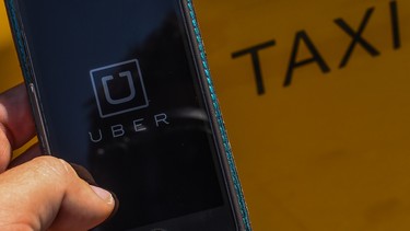 More business travellers are switching to Uber and using taxis and limos less and less.