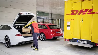 Audi, Amazon and DHL are working together on a pilot project that will deliver packages straight to your Audi's trunk ... as long as you live in Munich.