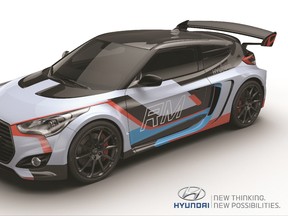 The Hyundai RM15 concept is essentially a race-ready Veloster with its engine mounted in the middle.