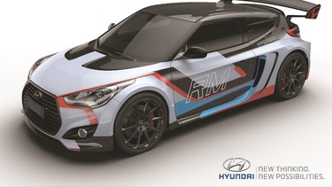 The Hyundai RM15 concept is essentially a race-ready Veloster with its engine mounted in the middle.