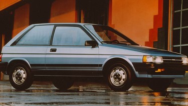 A 1989 Toyota Tercel hatchback like Brian Harper's, but with far less rust.
