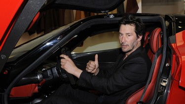 Keanu Reeves visits Ferrari's factory in Maranello, Italy.