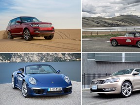 What do a Range Rover, an MGB, a Porsche 911 and a Volkswagen Passat all have in common? They're the cars we'd drive across Canada, of course!