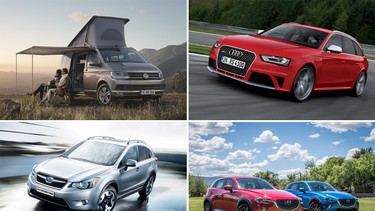 Brendan McAleer wants to see the cars like the Volkswagen California (top left), Audi S4 and RS4 Avant (top left), a turbocharged Subaru Crosstrek (bottom left) and a Mazda CX-3 (bottom right) brought to the Canadian market.