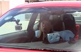 Lorraine Sommerfeld feels the heat as she spends an hour inside a sweltering car during a summer day.