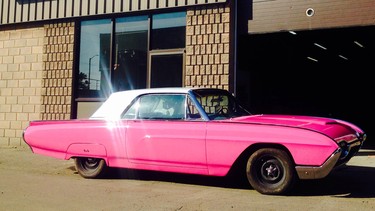 A 1963 Thunderbird got the pink treatment at "Ink and Iron". The owner plans to use the car to raise money for breast cancer awareness.