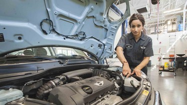 Burnaby Central grad Aman Chohan is learning more about the automobile industry from her apprenticeship at Mini Richmond.