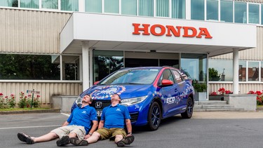 Honda's diesel-powered Civic wagon is a Guinness World Record holder for the thriftiest fuel economy after driving across Europe.