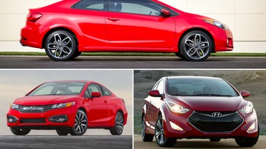Anne Desjardins from Ontario wants a two-door coupe under $25K to replace her VW Jetta. Kia Forte, Honda Civic or Hyundai Elantra?