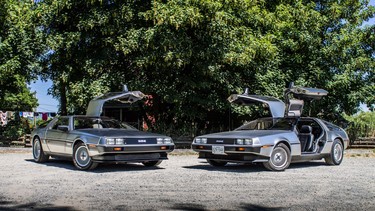 These two 1981 DeLorean DMC-12s belong to members of the Pacific Northwest DeLorean Club in B.C.