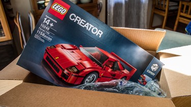 Brendan McAleer's next project is to build this Lego Ferrari F40 kit.