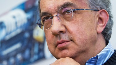 Fiat Chrysler CEO Sergio Marchionne attends the grand opening of a new Maserati Alfa Romeo dealership in Oakville on Saturday May 9 , 2015.