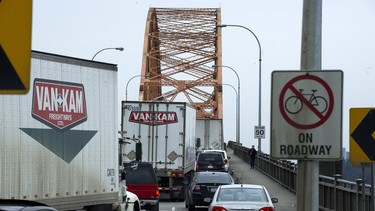 New Westminster, B.C.'s Pattullo Bridge has not changed in years. The lanes have no more, or no less width than they have had for the last 78 years.