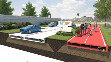 VolkerWessels' unique idea is to have roads made out of plastic.