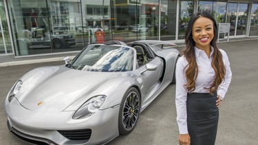 As the business manager at the Porsche Centre Langley dealership, Dee Sjarif tries to get the best deal for her customers.