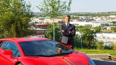 Stephan Winkelmann, president and CEO of Lamborghini, poses outside the new Calgary sales and service centre.