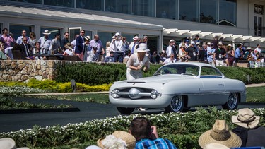 Grant Kinzel's ultra-rare 1953 Fiat Abarth 1100 Sport Ghia coupe at this year's Pebble Beach Concours d'Elegance.