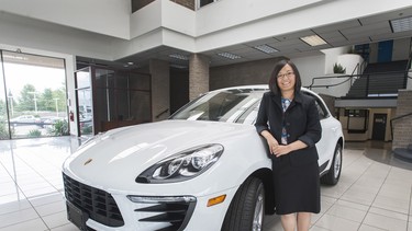 Melissa Mak, assistant marketing manager at Richmond Auto Mall, says that she enjoys the hectic pace and varied challenges of her work.