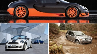 Pop quiz: What does the Bugatti Veyron have in common with the Mini Roadster and Land Rover LR2?