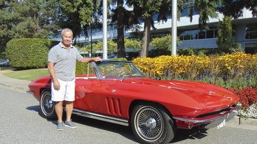 Rick Ambrose with his 1965 Corvette roadster, one of many collectibles to be on display at the Crescent Beach Concours d'Elegance show at Blackie Spit Park on Saturday, Sept. 5.