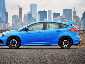 The Ford Focus RS completes the zero-to-100 km/h run in 4.7 seconds and tops out at 266 km/h.