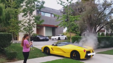 Local police say this LaFerrari seen speeding through a Beverly Hills, Calif., neighbourhood is linked to a Middle Eastern sheikh.