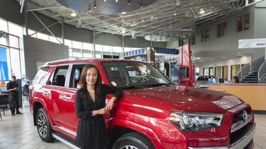 Jennifer Chan, of OpenRoad Toyota Scion in Richmond. She began working for the company while a sociology student at the University of B.C. at age 19.