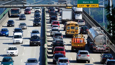 Traffic backs up on the Second Narrows Bridge  in Vancouver, B.C., May 24, 2013. Vancouver is Canada’s most congested city in TomTom rankings with an overall congestion factor of 35 per cent.