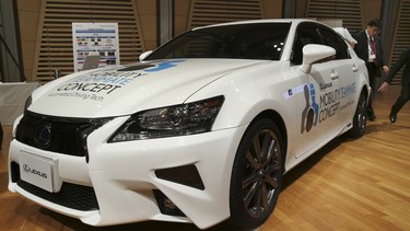 Toyota demonstrated on a regular Tokyo freeway Tuesday what it called the "mobility teammate concept," meaning the driver and the artificial intelligence in a sensor-packed car work together as a team.