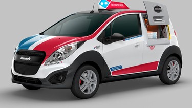 Domino's Pizza's new delivery car, the DXP, is based on the Chevrolet Spark.